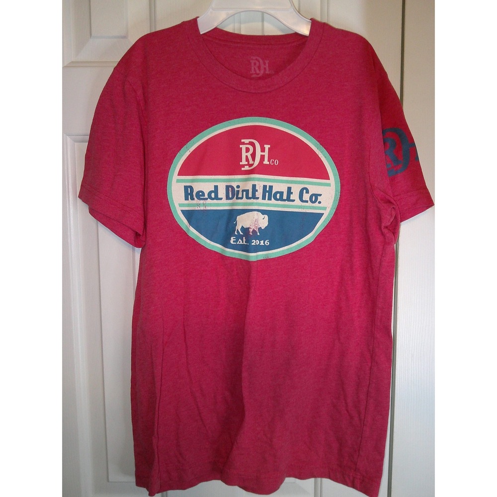 Vintage Red Dirt Hat Co. Graphic T-Shirt Short Sleeve Casual Tee Top, Size M